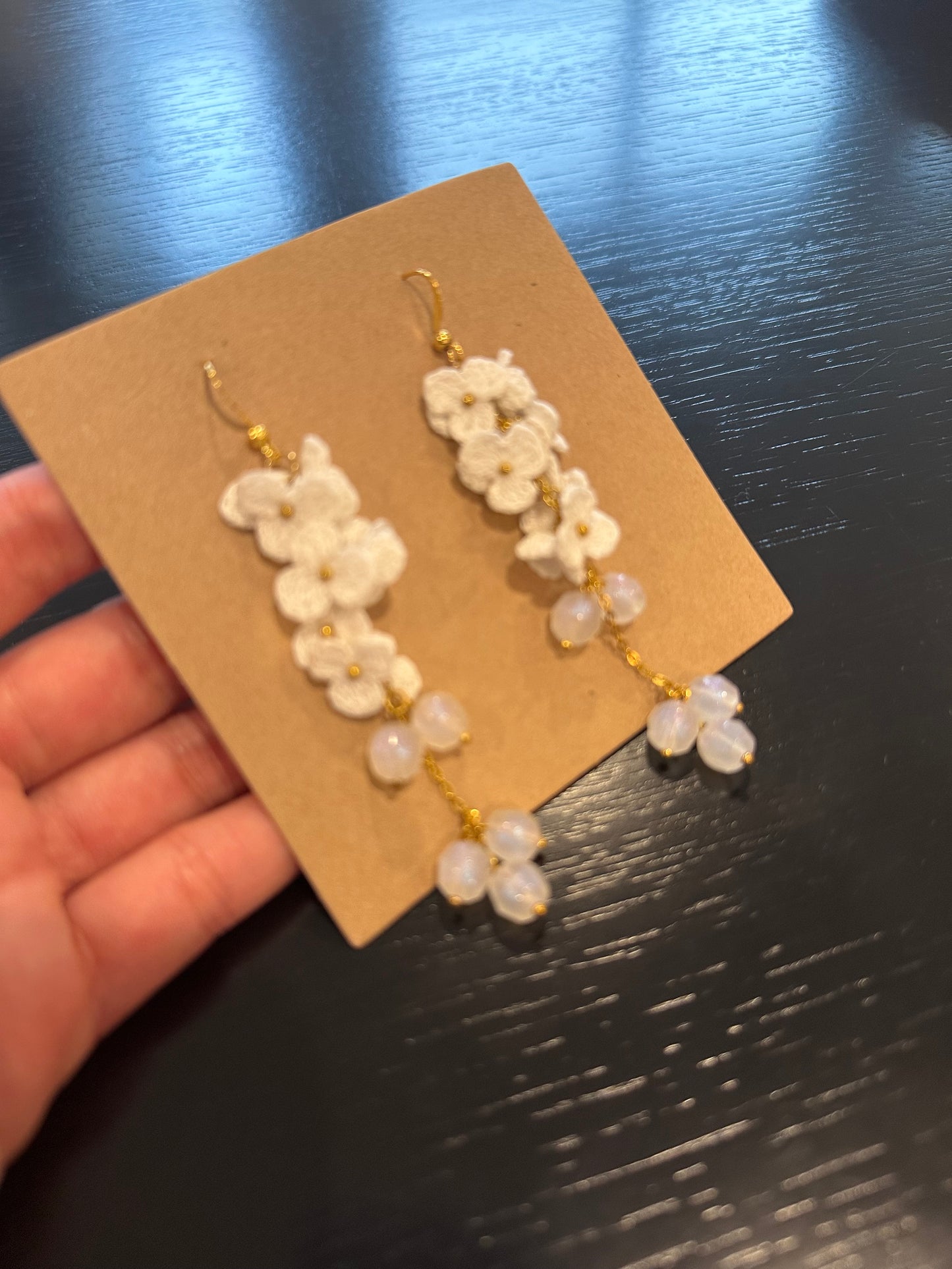 Lilly of he valley creation earrings