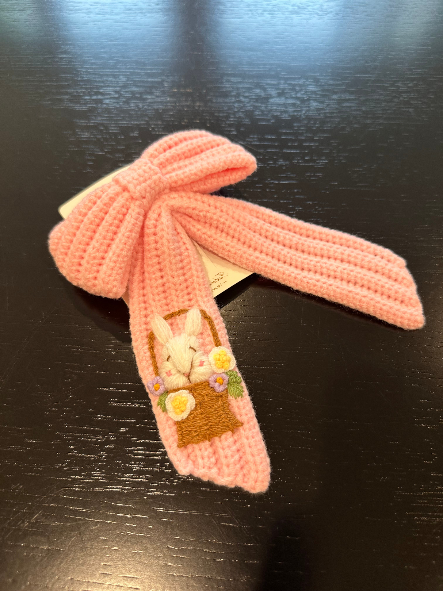 Floral Crochet Embroidered Hair Clip